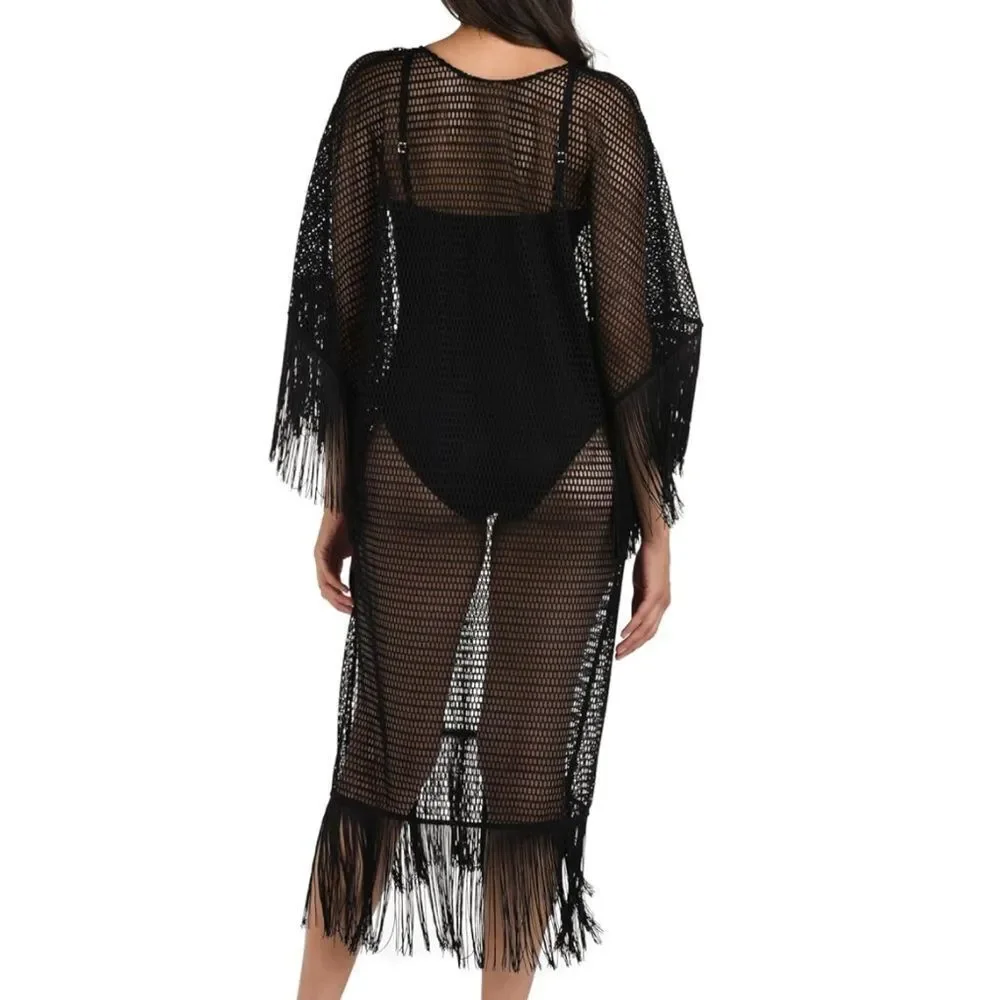 La Blanca Women's Standard Caftan Swimsuit Cover Up in Black